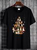 Rough Collie Christmas Tree Lights Funny Dog Xmas Funny Gift T-Shirt Top For Everyday Wear Breathable Soft Summer Slightly Designer Clothes_viptrois.com