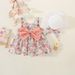 Kids’ Clothing Rose Slings On The Back Korean Style Girl's Dress With Hat_viptrois.com