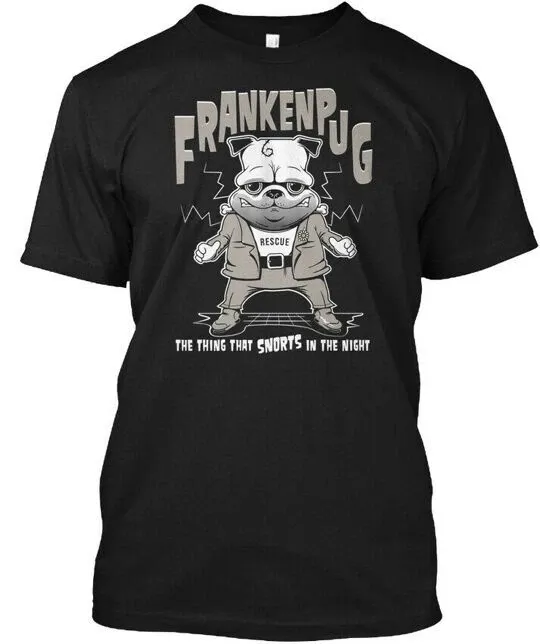 Halloween Pug Frankenpug T-Shirt Mens Womens Tees Top Made In The USA Size S To 5XL_viptrois.com