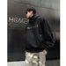 Fine Flash Niche Double-layer Collar Deconstructive Design With Plush Shoulder Pads Hooded Sweatshirt Loose Trendy Top_viptrois.com