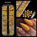 Nail Art Round White Color Flat Bottom Diamond 12 Grid Long Strip Fingertip Diamond Decoration AB Diamond Resin Nail Jewelry_viptrois.com