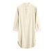 2025 Spring New Muslim Sleep Robe Long Sleeve Solid Color Men's Extended Shirt_viptrois.com