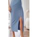 Maternity Dress European And American Sexy Hem Slit Button Maternity Dress Fashionable Maternity Suspender Dress_viptrois.com