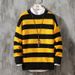 Men's Striped Round Neck Sweater – Soft Acrylic Pullover For Autumn & Winter (White/Yellow/Green/Pink/Blue, M-2XL)_viptrois.com