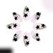 Short Glitter Five-pointed Star Glitter Almond Wearing Manicure Pieces Light Luxury Fashion Manicure Europe and America Foreign Trade ins24 Pieces_viptrois.com