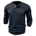 Men's Outdoor Open Tube Long Sleeve Henry Men's T-shirt Top Cross-border Foreign Trade Tough Guy Color Matching Base Men's T-shirt_viptrois.com