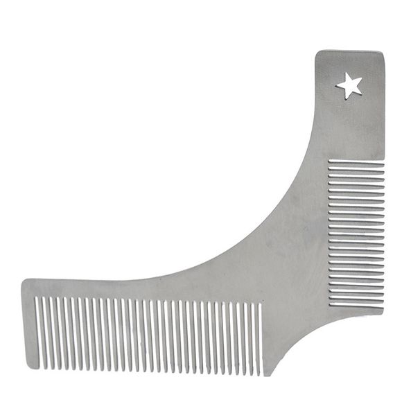 Stainless Steel Men's beard Comb Beard Care Beard Styling Comb Styling Template ruler Comb_viptrois.com