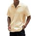 Men's Clothing Summer Short Sleeved Men's Shirt Breathable Lapel Sports Casual Shirt_viptrois.com