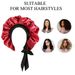 Large double layer silk nightcap with satin hair cap for women with contrasting color satin curly hair cap silk beauty cap_viptrois.com