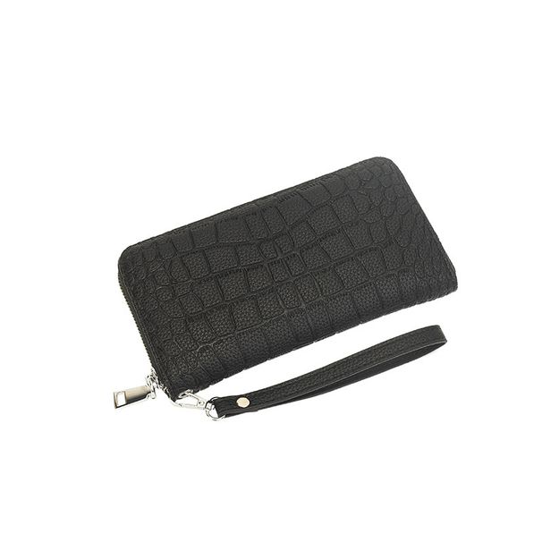 Men’s Bags New Men's Long Crocodile Pattern Single Pull Large Clutch Bag With Multiple Card Slots And Large Capacity Mobile Phone Zipper Bag Trendy_viptrois.com