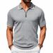 Premium Heavyweight Men's Short Sleeve Polo Shirt | Relaxed Fit With Retro Style & Zipper Detail | Wrinkle-Resistant Fabric For Casual Comfort_viptrois.com
