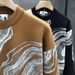 Pattern Round Neck Long Sleeved Warm Sweater, Fashionable Base Knit Top, Retro Autumn And Winter_viptrois.com