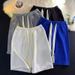 Men's Clothing Solid Color Waffle Shorts For Men And Women Summer Home Loose Fit Casual Pants Thin Outer Wear_viptrois.com
