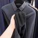Men's Winter New Two-Piece Turn-Down Collar Fleece-Lined Thick Solid Color Long Sleeve T-Shirt Sweater Knitwear_viptrois.com