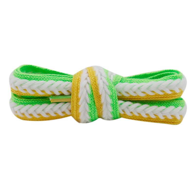 Shoelaces 1.5cm Colorful Wheat Ear Shoelaces Suitable For Casual Shoes, Sneakers, Twisted Braided Cotton Sports Shoelaces_viptrois.com