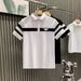 Men's Clothing Black And White Striped Lapel Light Luxury T Shirt Short Sleeved Polo Shirt Handsome Versatile Clothes_viptrois.com
