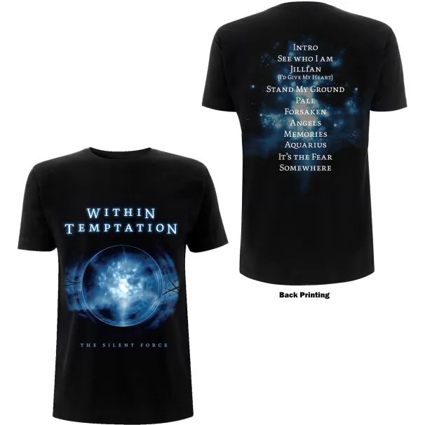 Within Temptation T-Shirt Mens Womens Tees Top: Silent Force Tracks OFFICIAL NEW_viptrois.com