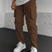 Men's Clothing Overalls Pocket Drape Straight Pants_viptrois.com