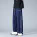 Men's Clothing Plus Size Fat Straight Casual Pants Men Spring And Autumn American High Street Wide Leg Pants Striped Trousers Trend_viptrois.com