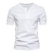 Men's Men's V-neck Short-sleeved T-shirt, Casual And Slim-fitting Sport, Henry Shirt, Solid-color T-shirt For Men_viptrois.com