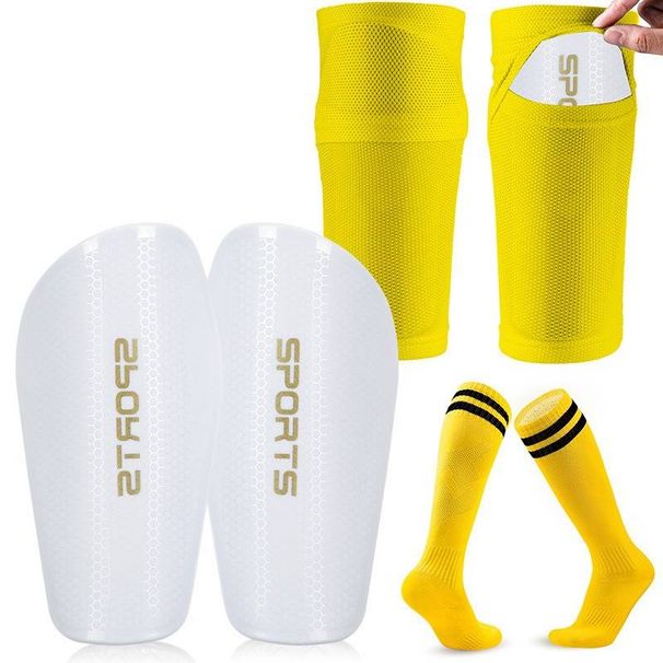 Football Shin Guards And Socks Three Piece Set For Children's Shin Guards, Knee Pads And Leg Guards Sports Equipment Protective Gear_viptrois.com