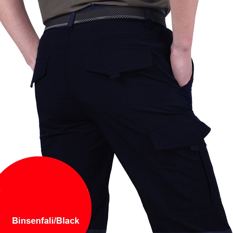 Summer Outdoor Thin Quick Drying Trousers Men's Loose Large Size Multi Pocket Overalls Assault Trousers Trousers 105_viptrois.com