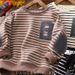 Children's clothing boys spring and autumn new style medium and large children's casual and fashionable letter striped tops with sweatshirts_viptrois.com