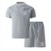 Men's Summer Waffle Trend T Shirt Set US Dollar Printing Y2K Set_viptrois.com