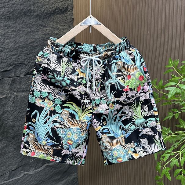 Men's Trendy Summer Shorts Style Wide Leg Five Point Pants Loose Casual Quick Drying Versatile Beach Shorts_viptrois.com