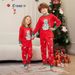 Christmas snowman hat alphabet Christmas family suit printed home clothes pajamas_viptrois.com