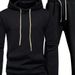 Men's Waffle Jacquard Hooded Tracksuit Set - Lightweight Casual Two-Piece Outfit For Fall & Winter (White, Light Grey, Dark Grey, Black, Beige)_viptrois.com