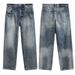 Men's Clothin Washed Retro Straight Leg Jeans Autumn High Street Loose Trousers Wide Leg Vintage Washed Denim Pants For Cleanfit Style_viptrois.com