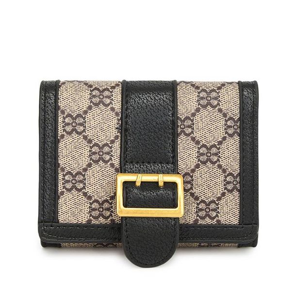 Vintage Floral Wallet – Small Tri-Fold Leather Card Holder (3 Colors)_viptrois.com