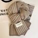 New Classic Houndstooth Double-sided Scarf For Women In Autumn And Winter Warm And Fashionable Knitted Scarf_viptrois.com