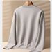 Men's Loose Knit Sweater – Thick Round Neck Pullover For Autumn & Winter (Dark Gray/Light Gray/Beige/Blue/Burgundy, M-4XL)_viptrois.com