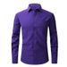 EU Size Four Sided Elastic Shirt Men's Business Casual Long Sleeve Shirt Professional Dress Shirt Men_viptrois.com
