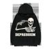 Gothic Letter Print Hooded Sweatshirt, Oversized Streetwear Pullover, Punk-Inspired Unisex Top With Side Pockets (Black/White/Pink/Purple, XS-3XL)_viptrois.com