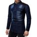 Men's clothing washed long sleeve denim shirt Youth fashion casual simple shirt_viptrois.com