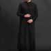 Men's Clothing Men's Robe Solid Color Loose Small Stand Collar Design_viptrois.com