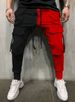 Men's Cargo Jogger Pants – Multi-Pocket Casual Workout Pants With Drawstring Waist & Contrast Panels_viptrois.com