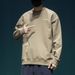 Pure Autumn 380g Heavyweight Crew Neck Sweatshirt For Men, Loose Fit, Plus Size, Long Sleeve, American Style, Trendy Brand,_viptrois.com