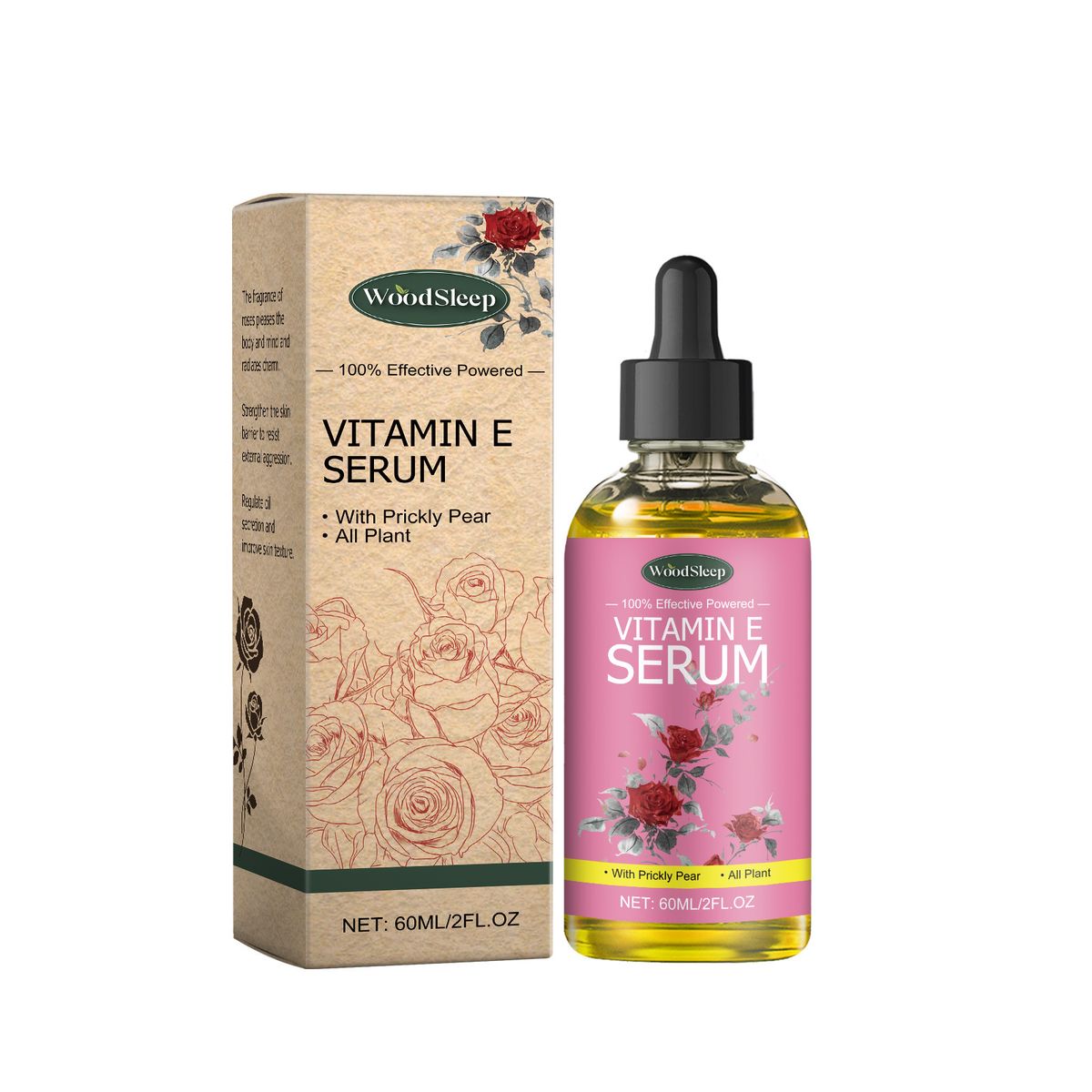 Rose Vitamin E Oil Essence, Daily Moisturizing Repair Gentle Hydrating Essence_viptrois.com