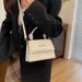 Small Bag Women's Handbag New Style Simple Messenger Bag Solid Color Small Fresh Foreign Temperament Commuting Shoulder Small Square Bag_viptrois.com