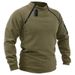Loom Stand Collar Sweatshirt Spring Autumn Loose Solid Color Outdoor Warm Breathable Tactical Men's Top In Stock Wholesale_viptrois.com