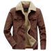 Men's Clothing Corduroy Jacket With Fleece Lining - Winter Warm Workwear Coat, Retro Style, Multiple Pockets, Loose Fit, Khaki/Grey/Black/Coffee_viptrois.com