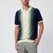 Men's Clothing Spring and Summer Leisure Multi Color Vertical Striped Stand Collar Knitted Top Men's Polo Shirt_viptrois.com