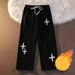 Men's Fleece-Lined Streetwear Joggers – Oversized Hip-Hop Silhouette (M-8XL, Polyester Blend For Underground Dance Battles & Late-Night Bodega Runs)_viptrois.com