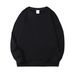 Thin Spring And Autumn Round Neck Men's Sweatshirt Solid Color 100% Cotton 320g Long Sleeve Loose Fit_viptrois.com
