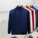 Men's Clothing High Collar Sweater Winter Men New Autumn And Winter Light Luxury Lazy High End Bottoming Shirt Hot Men's Trend_viptrois.com