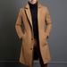 Pulse Cross-Border New Men's Solid Color Lapel Single-Breasted Trench Coat In Stock Multi-Color European And American_viptrois.com